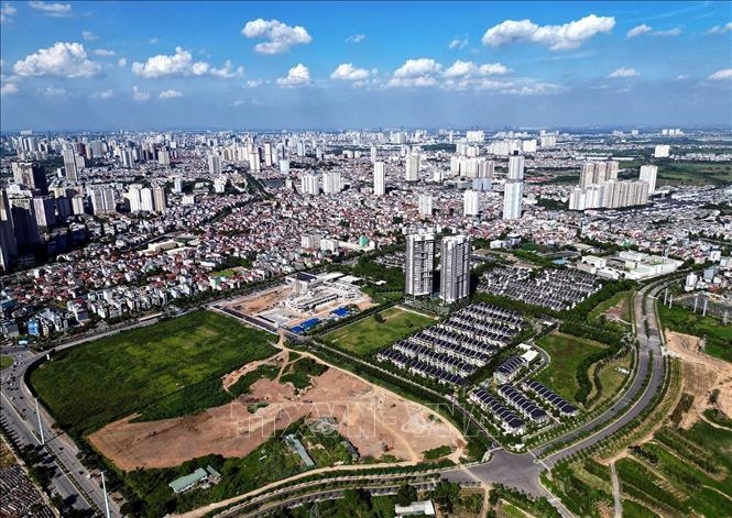 Khu công nghiệp Vân Trung nhìn từ trên cao. Ảnh: Đoàn Anh Tuấn.